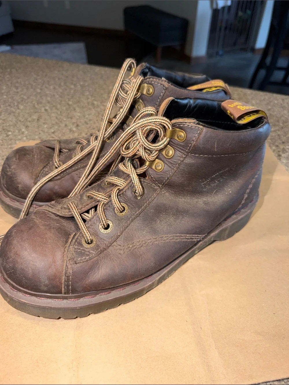Dr. Martens Brown Leather Lace-Up Men's Work Boots
